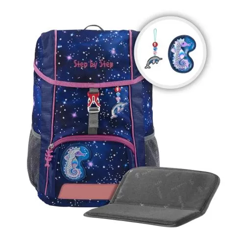 Step by Step "Star Seahorse Zoe" KID REFLECT 3-Piece Backpack Set