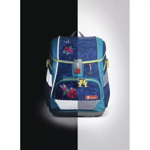 Step by Step School backpack 2IN1 Plus Reflect "Rainbow Colibri", 6-Piece School Bag Set
