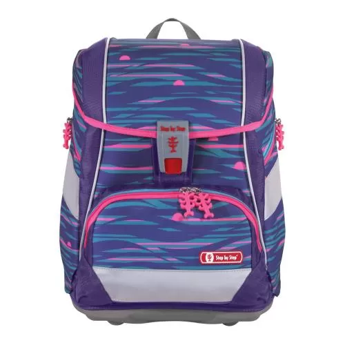 Step by Step School backpack 2IN1 Plus "Shiny Dolphins", 6-Piece School Bag Set
