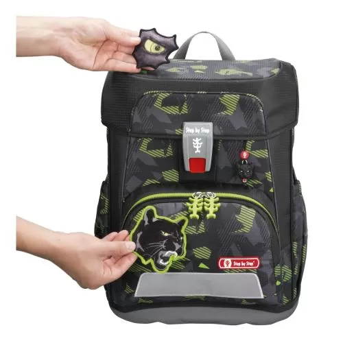 Step by Step School backpack Cloud "Black Cat", 5-Piece School Bag Set
