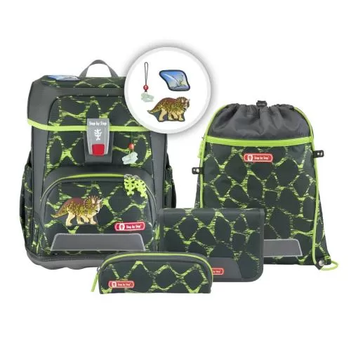 Step by Step School backpack Cloud "Dino Life", 5-Piece School Bag Set