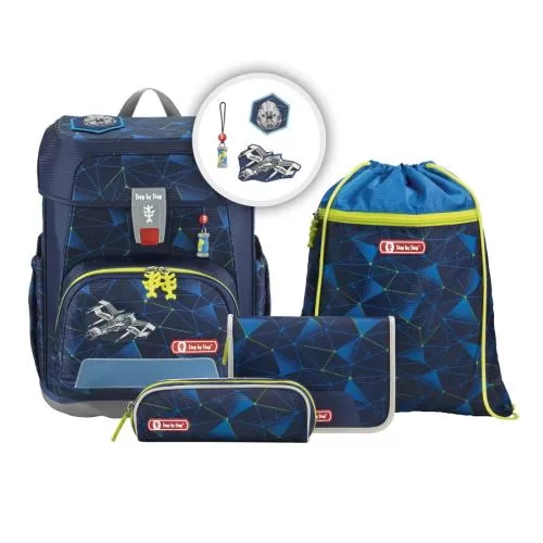 Step by Step School backpack Cloud "Starship", 5-Piece School Bag Set