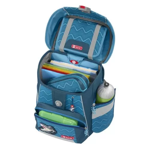 Step by Step School backpack Space "Angry Shark", 5-Piece School Bag Set