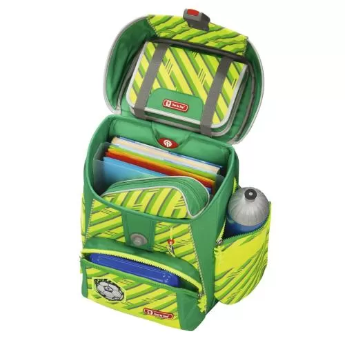 Step by Step School backpack Space Neon "Funky Soccer", 5-Piece School Bag Set