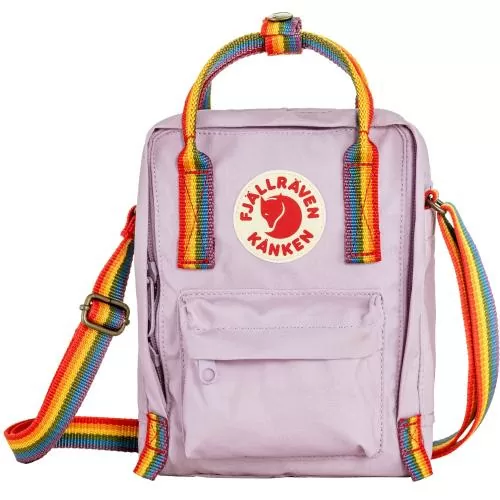 Fjällräven Kånken Rainbow Sling Bag - pastel lavender-rainbow pattern