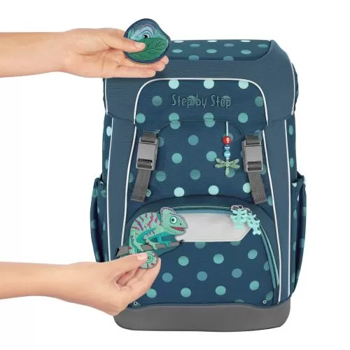 Step by Step "Tropical Chameleon" GIANT 5-Piece School Backpack Set