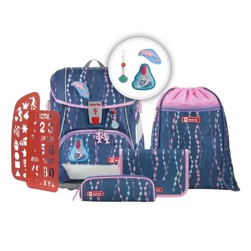 Step by Step School backpack 2IN1 Plus "Mermaid", 6-Piece School Bag Set