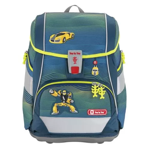 Step by Step School backpack 2IN1 Plus "Power Robot", 6-Piece School Bag Set