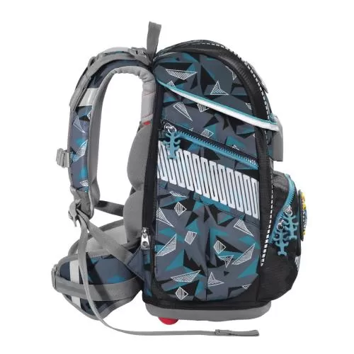 Step by Step School backpack 2IN1 Plus Reflect "Stone Explosion", 6-Piece School Bag Set