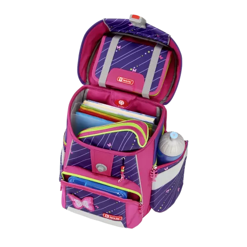 Step by Step School backpack Space "Shiny Butterfly", 5-Piece School Bag Set